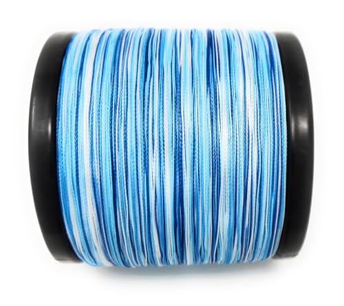 Reaction Tackle Braided Fishing Line, Pro Grade Braid, Fresh and Saltwater - color: Blue Camouflage, size: 6 Lb (300 Yards)