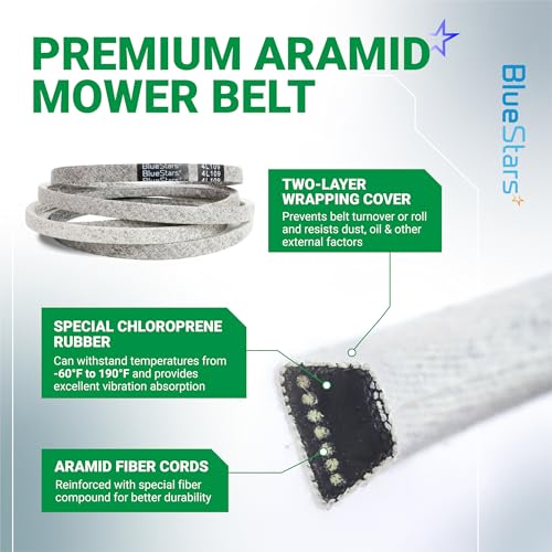 BlueStars 954-04045 Mower Deck Belt | Aramid Cord | 1/2 x 109 - size: 754-04045, style: Aramid Cord