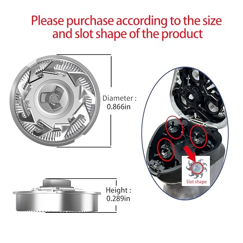Replacement heads for electric shavers,Waterproof Replacement Blades for Mens Shaver,3-Pack