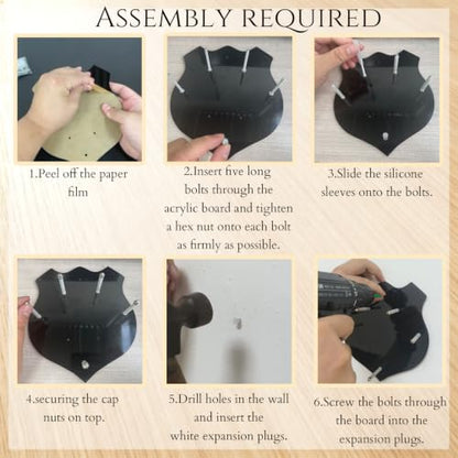 Sword and Axe Wall Mount - Dual-Mode Acrylic Sword and Axe Holder for Vertical or Crossed Display, Longclaw Sword Hanger Rack with Mounting Hardware