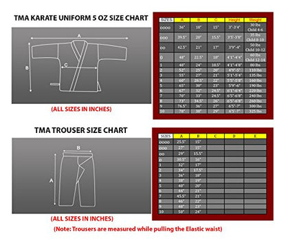 TMA NEW White Karate Uniform, Gi 5 oz Adult Kids w/White belt Tae Kwon Do - size: 3