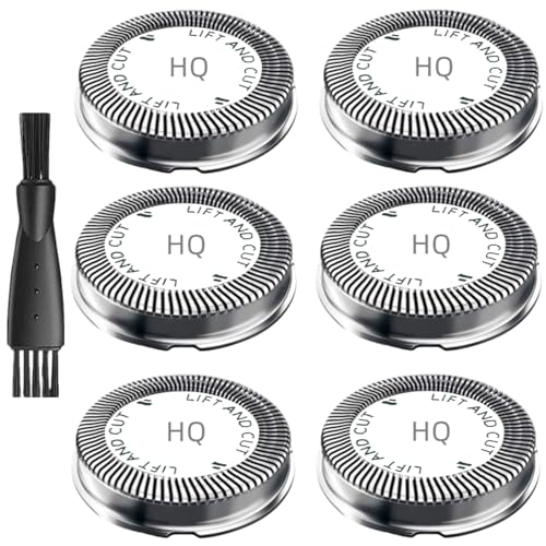 6 Pcs HQ56 Replacement Shaver Heads for HQ3 HQ4 HQ55 HQ56 HQ6,Replacement Shaver Head Compatible with HQ300 HQ442 HQ916 HS190 HQ6990 Electric Shavers etc. - color: 6 Pcs