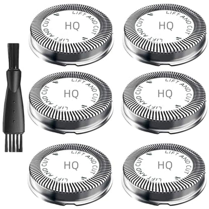 6 Pcs HQ56 Replacement Shaver Heads for HQ3 HQ4 HQ55 HQ56 HQ6,Replacement Shaver Head Compatible with HQ300 HQ442 HQ916 HS190 HQ6990 Electric Shavers etc. - color: 6 Pcs