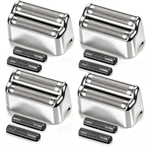 Shaver Replacement Foil and Cutters compatible with BaBylissPRO Barberology Double FXFS2 (4PC Silver) - color: 4PC Silver