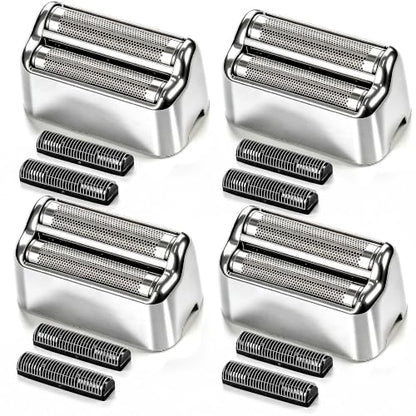 Shaver Replacement Foil and Cutters compatible with BaBylissPRO Barberology Double FXFS2 (4PC Silver) - color: 4PC Silver