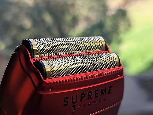 Supreme Trimmer Replacement Foil & Cutter SB63 | Hypoallergenic Foil for Crunch STF602 | Red - color: Red Foil & Cutters