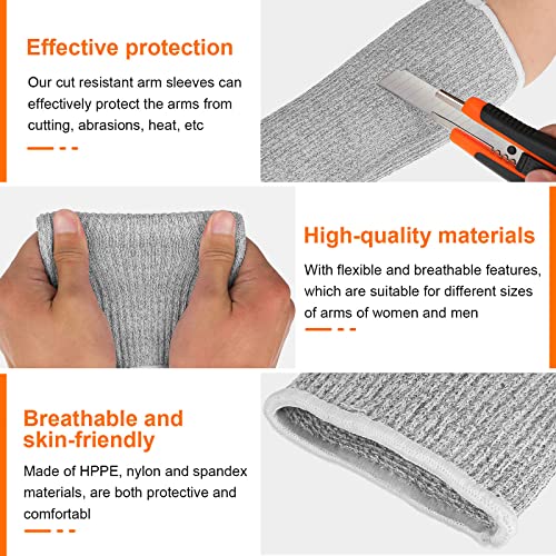 Neer 4 Pair Protective Arm Sleeves Cover,7.9 Inch,Gray - color: Gray, size: 7.9 Inch