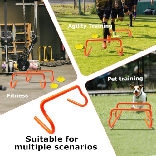 Agility Hurdles Detachable Speed Hurdles Spliced Agility Training Equipment for Soccer, Basketball and Track Drills - size: 9"