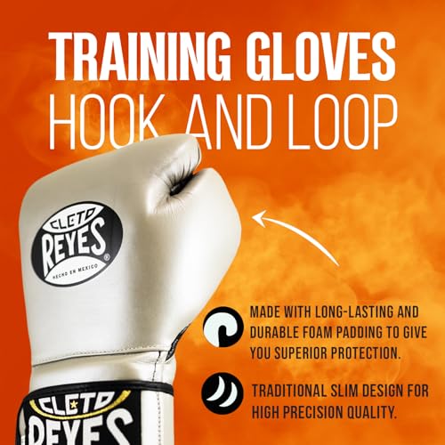 CLETO REYES Training Boxing Gloves with Hook and Loop Closure for Sparring and Heavy Punching Bags, Men and Women, MMA, Kickboxing, Muay Thai - color: Mexican Black, size: 12oz.