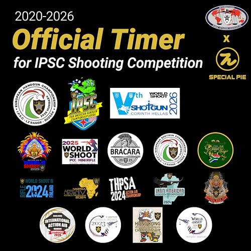 Indesign Shot Timer with Belt Clip - 2025 Upgraded Shot Timer for Shooting Competition, Bluetooth Connect, Ideal for IPSC, IDPA, USPSA - color: Black