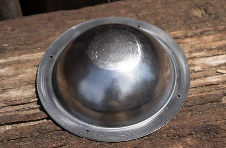 Medieval Steel Umbo/Shield Boss for Toy Round Viking Shields, 7 Inch, Slver Polish