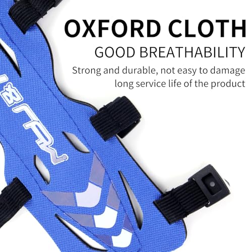11.2in Long/6.7in Short Armguard Professional Competition Archery Bow Range with 4-Strap/2-Strap Buckles Shooting Practice Guard Nylon Carbon Forearm Protector Arm Guard - size: Blue Long