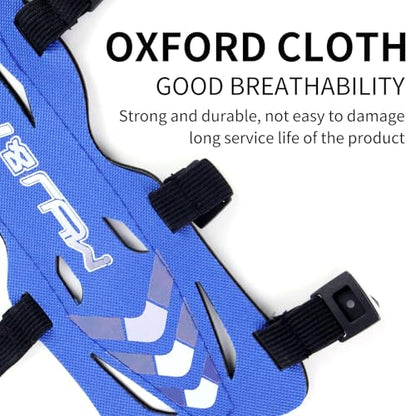 11.2in Long/6.7in Short Armguard Professional Competition Archery Bow Range with 4-Strap/2-Strap Buckles Shooting Practice Guard Nylon Carbon Forearm Protector Arm Guard - size: Blue Long