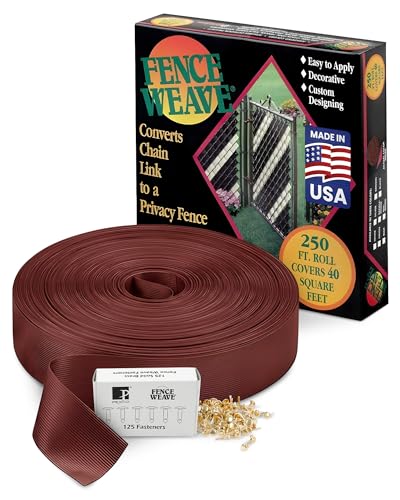 Pexco Privacy Slats for Chain Link Fence, 250 Ft, Redwood - color: Redwood