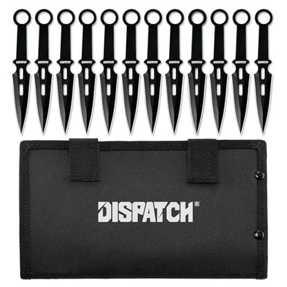 Dispatch Throwing Knives Set of 12, Professional Throwing Knife with Nylon Sheath, Stainless Steel Well Balanced Kunai Throwing Knives for Recreation and Competition - style: Classic