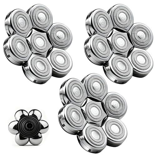 7 Head Shaver Replacement Head Shavers for Bald Men,3pack - color: Silver/3pcs