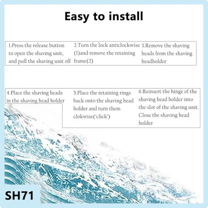 SH71 Heads for Philips Norelco Series 7000 and 5000 Series Electric Razors