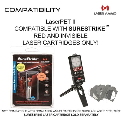 LaserPET/LaserPET II Dry Fire Training Target Multi Laser Compatible Personal Electronic Target Training System, Improve Your Shooting Anytime, Anywhere with Your Personal Firearm - style: LaserPET II