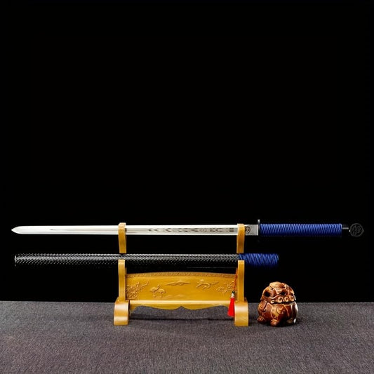 Japanese Samurai Sword, Iaido Katana Carbon Steel Blade Real Sword for Display Decoration and Gift - color: Prairie Blade Katana