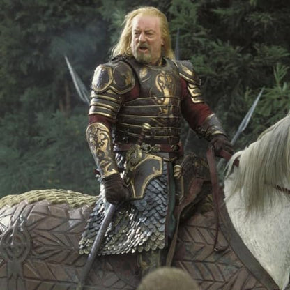 King Theoden’s Sword Herrugrim Replica with Scabbard - Handmade Stainless Steel Blade, Brass-Plated Guard