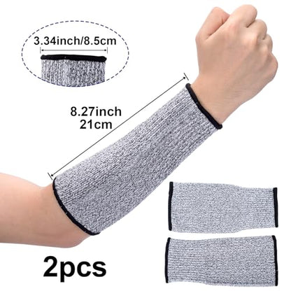 ANCIRS Cut Resistant Sleeves for Arm Protection, Gardening Sleeves, Dog Bite Safety Arm Sleeves - color: Grey