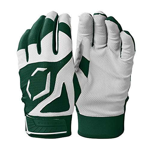 EvoShield SRZ-1™ Batting Gloves - Adult and Youth Sizes - color: Dark Green, size: Medium, style: Adult