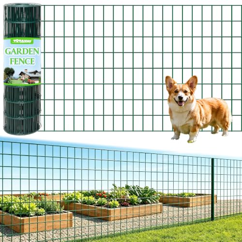 Green PVC Coated Welded Wire Fencing,2"x3" 16 Gauge,72inch H x 50ft L Garden Wire Fence Roll,2/3/4/5/6ft Tall x 50/100 ft Long Hardware Cloth Metal Mesh for Yard,Farm,Chicken,Dog,Vegetable Protection - color: Green, size: 2"x3" 72inx50ft