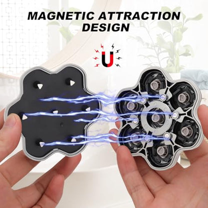 7 Blades Shaver Head - Men's Electric 7D Shaver Replacement Heads Universal Magnetic Replacement Blade Head Electric Razor for Men,2 Pack - color: Black