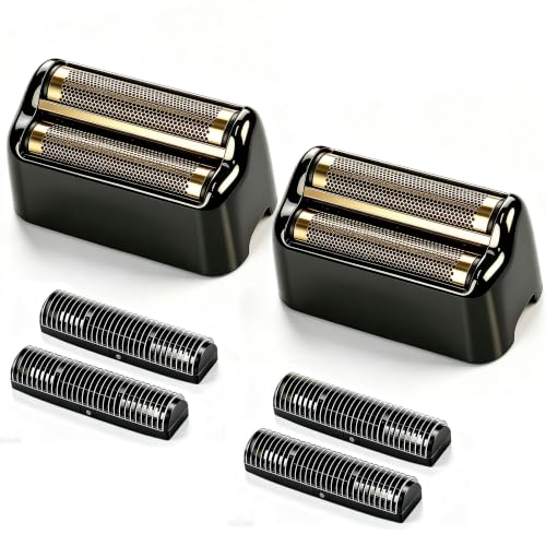 Shaver Replacement Foil & Cutters compatible with BaBylissPRO Double FXFS2(2PC Black) - color: 2PC Black