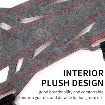 11.2in Long/6.7in Short Armguard Professional Competition Archery Bow Range with 4-Strap/2-Strap Buckles Shooting Practice Guard Nylon Carbon Forearm Protector Arm Guard - size: Red Short
