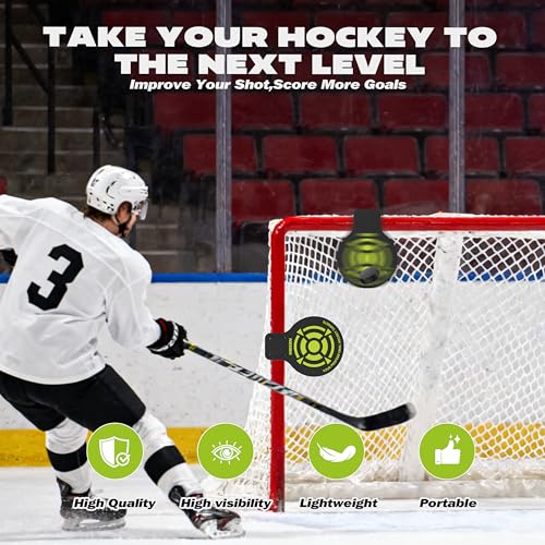Hikeen 4 Pcs Professional Hockey Targets-Durable 5mm Thick PVC Goal Targets Can Withstand Powerful Shooting，Ideal Training Equipment for Hockey, Lacrosse, Soccer Accuracy Practice