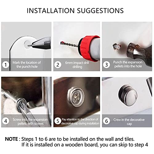 2 Pcs Folding Wall Mounted Clothes Suit Hangers Rack with Swing Arm Stainless Steel Heavy Duty Coat Hook for Bathroom, Bedroom, Laundry Room - Silver