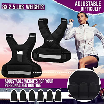 "Aduro Sport Adjustable Weighted Vest Workout Equipment, 4-10lbs/11-20lbs/20-32lbs/26-46lbs Body Weight Vest for Men, Women, Kids" - style: 26-46 Pounds (11.79KG-20.86KG)