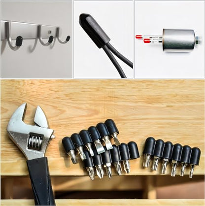10pcs Rubber End Caps 16mm ID Vinyl Round End Cap Cover Screw Thread Protector Vinyl Bolt Screw Cover Caps Rubber Screw Caps Rubber Bolt Covers Caps - size: 16mm