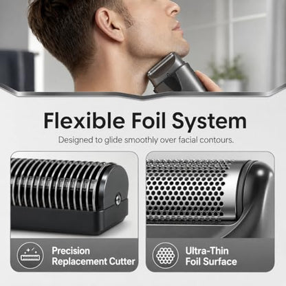 Replacement Foil Blade Compatible with BaBylissPRO UV Metal Single Shaver - color: Grey-2 Packs