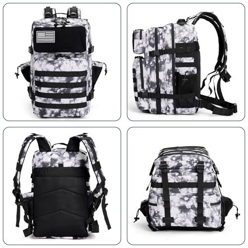 gracedon Tactical Backpack - Military Molle Bag 3 Days Pack for men and Women Large Assault Rucksack 25-45L (45L-gray) - color: 45l-gray