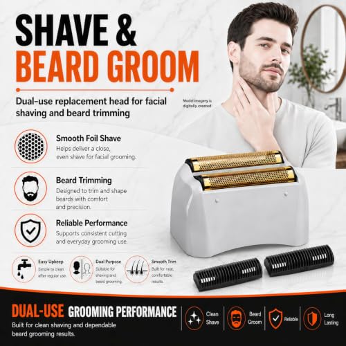 Shaver Replacement Pro Foil & Cutter,Compatible with andis TS-1 Shaver Head - color: Golden 3 Pack
