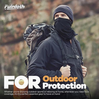 Fuinloth Neck Gaiter, 6 Pack Cooling UV Protection Bandana Face Mask Gator - color: Black+gray+white+green+light Gray+navy