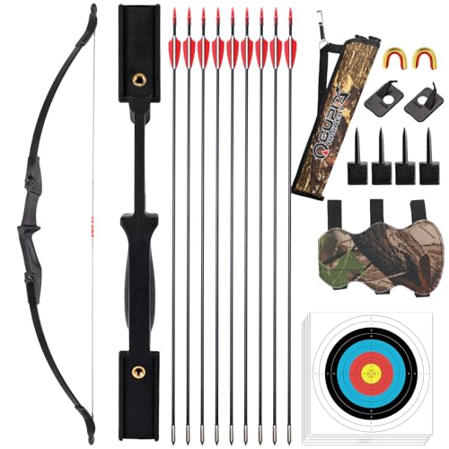 LWANO Archery Recurve Bow and Arrow Set for Adults/Youth/Teens Beginners - size: 20lbs