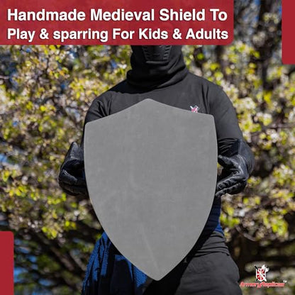 Armory Replicas™ - Throes of Battle Customizable Foam Medieval Shield - Superior LARP Costume Gear - style: Grey Throes