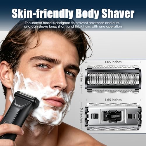 5.0 Ultr Shaver Replacement Blade Compatible with MANSCAPED The Lawn Mower 5.0 Ultra SkinSafe Razor (Black/2 Packs)