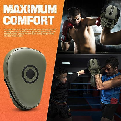 Boxing Pads Punching Mitts for Muay Thai,Punching,Sparring,Training - color: Olive Green