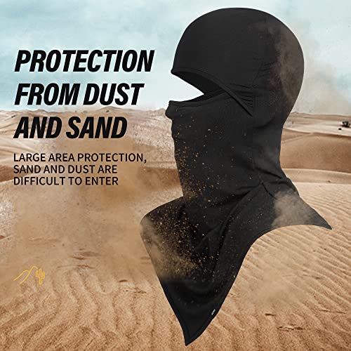 Balaclava Summer Protection Face Mask Breathable Motorcycle Hood Helmet Liners Outdoor Cycling Hiking Sports - color: Black