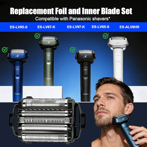Shaver Replacement Blades and Foil Compatible with Panasonic ARC5 5-Heads - color: co-sx001