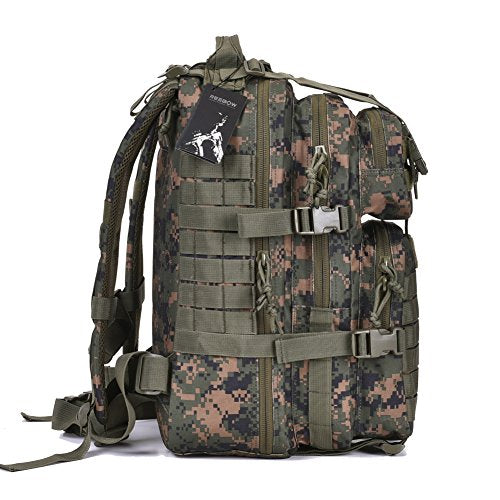 REEBOW GEAR 38L Tactical Backpack for Men 3 Day Military Bug Out Bag - color: Camo Green