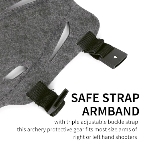 11.2in Long/6.7in Short Armguard Professional Competition Archery Bow Range with 4-Strap/2-Strap Buckles Shooting Practice Guard Nylon Carbon Forearm Protector Arm Guard - size: Black Long