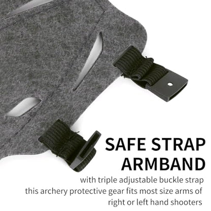 11.2in Long/6.7in Short Armguard Professional Competition Archery Bow Range with 4-Strap/2-Strap Buckles Shooting Practice Guard Nylon Carbon Forearm Protector Arm Guard - size: Black Long