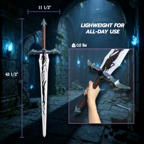 Fang Foam Prop Set for Cosplay, Display & LARP, Non-Functional Costume Accessory Designed for Role Play - style: Longsword