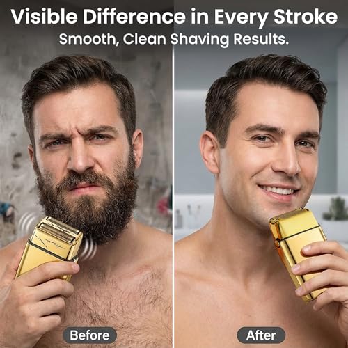 2 Pack Shaver Replacement Foil Compatible with Babyl*ss FXFS2G/FXFS2 - color: 2pack Gold