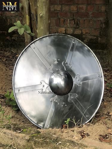 NauticalMart Large Fleur Shield Buckler - size: 24 Inches